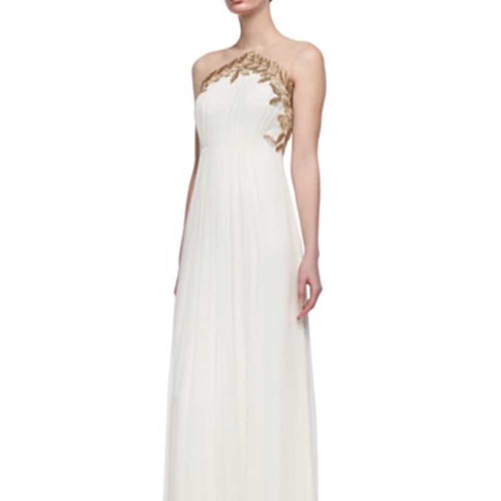 Phoebe Couture Cream and Gold Embroidered Wedding Dress